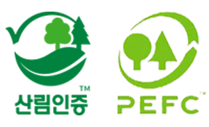 한국산림인증제도(KFCC)·PEFC 로고
